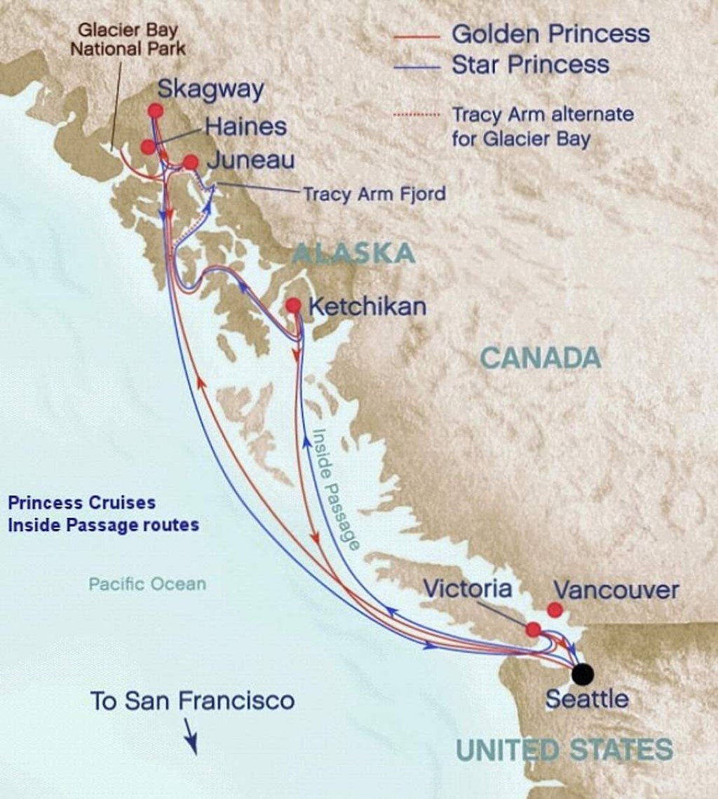 Picture of: Alaska Cruise Routes  Inside Passage or Cross Gulf of  ALASKA