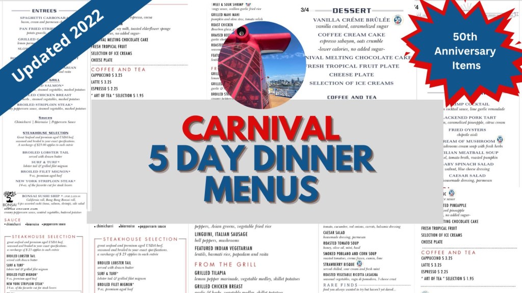 Picture of: Carnival  Day Dinner Menus · Prof