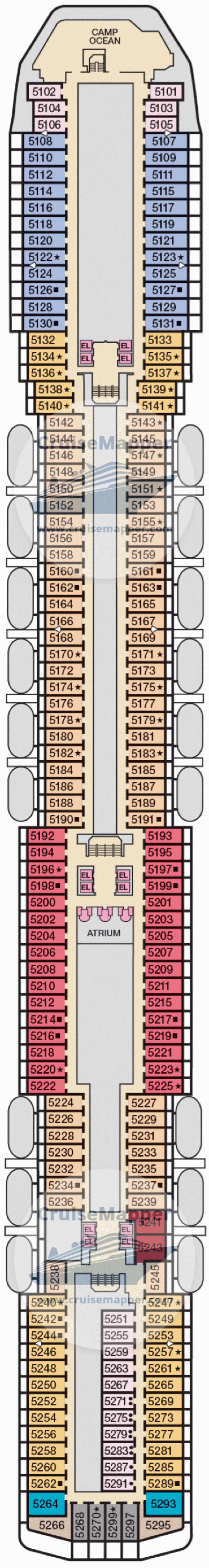 Picture of: Carnival Miracle deck  plan  CruiseMapper