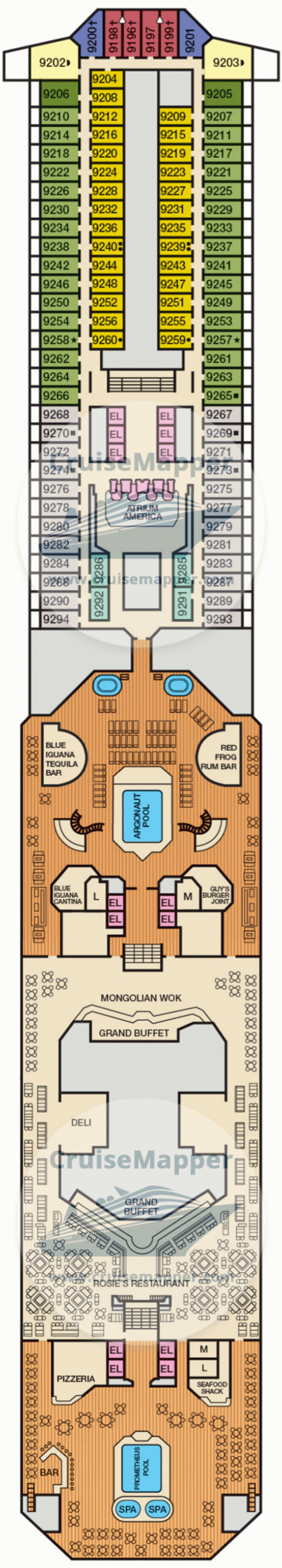 Picture of: Carnival Valor deck  plan  CruiseMapper