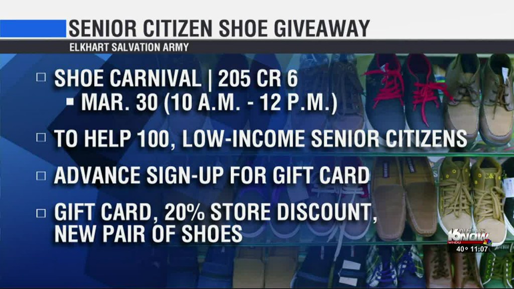 Picture of: Elkhart Salvation Army giving away shoes to senior citizens