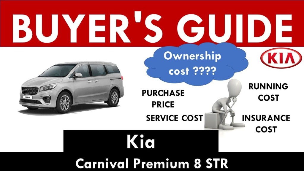 Picture of: Kia Carnival (Premium  STR) Ownership Cost – Price, Service Cost,  Insurance (India Car Analysis)