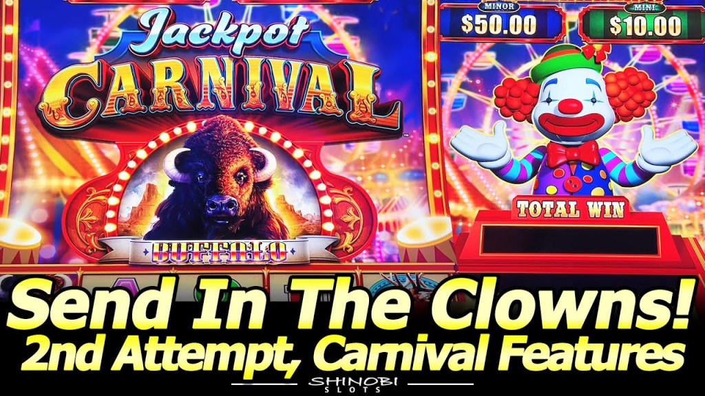 Picture of: NEW Jackpot Carnival TimberWolf/Buffalo Slot Machines! Clown and Credit  Features in nd Attempt!