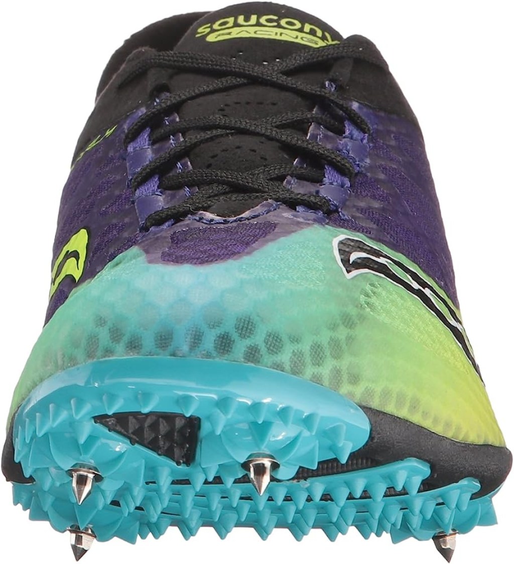 Picture of: Saucony Men’s Endorphin Track Spike Racing Shoes – Purple, citron