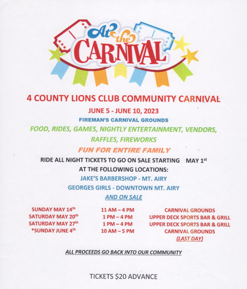 Picture of: County Lions Community Carnival –  County Lions Club