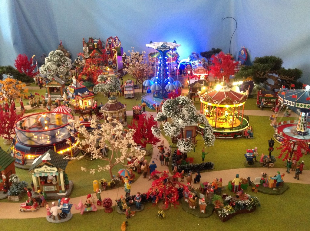 Picture of: Nights scenes from my miniature Lemax “Village Carnival in the