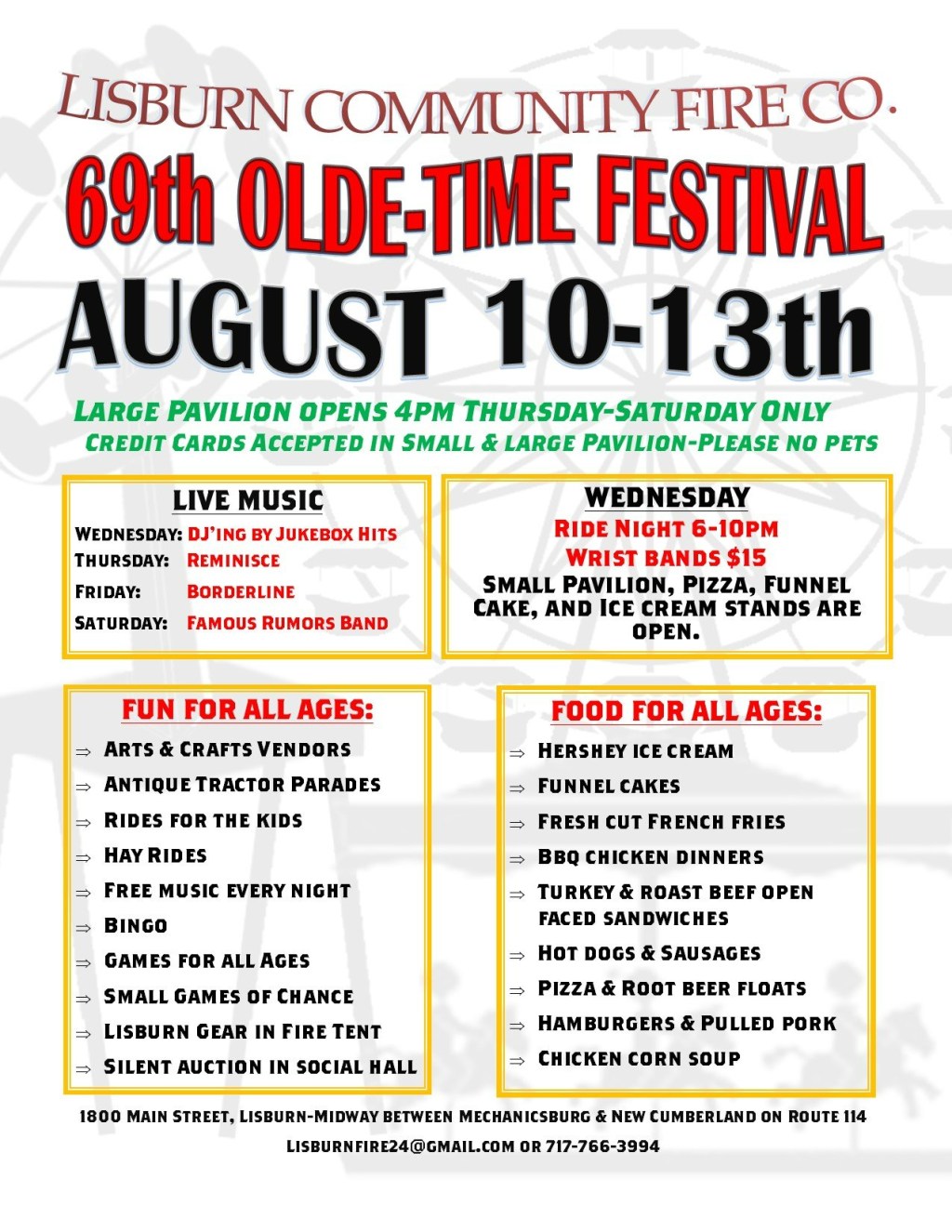 Picture of: Olde Time Festival  – Lisburn, PA  PA Carnivals